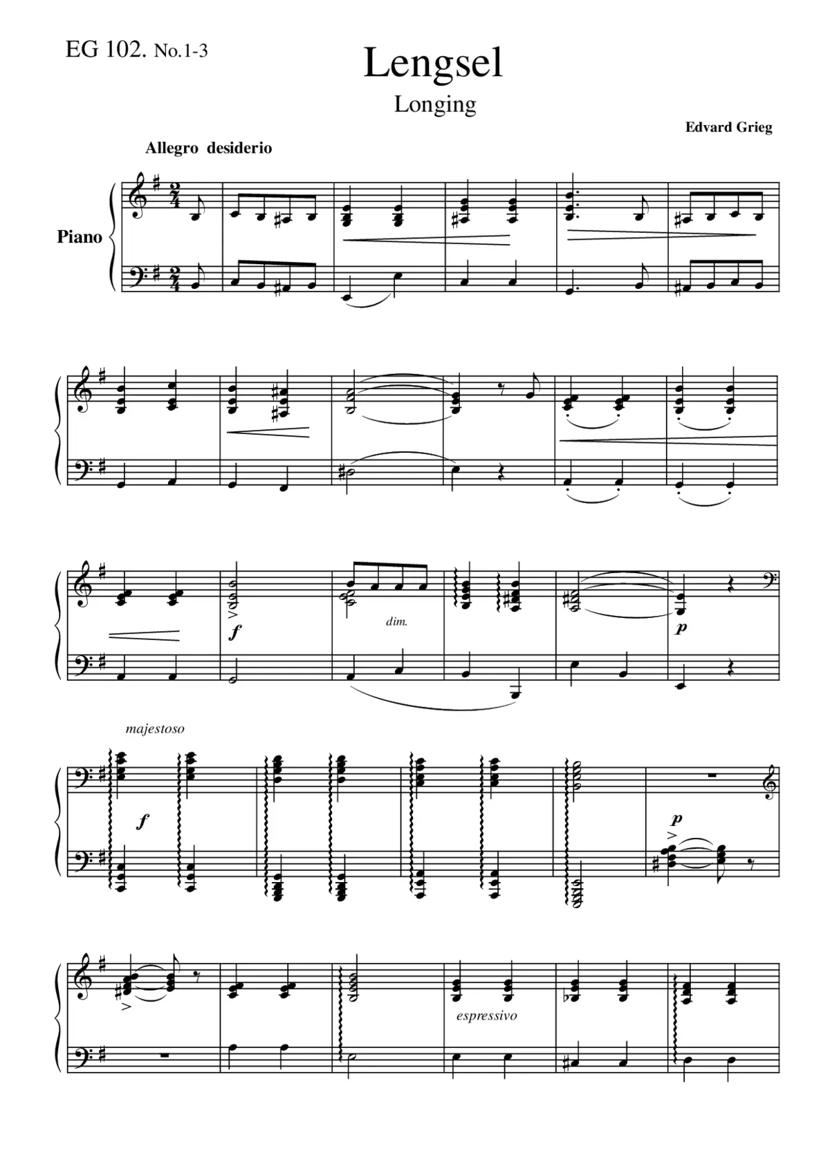 3 Piano Pieces - Page 1