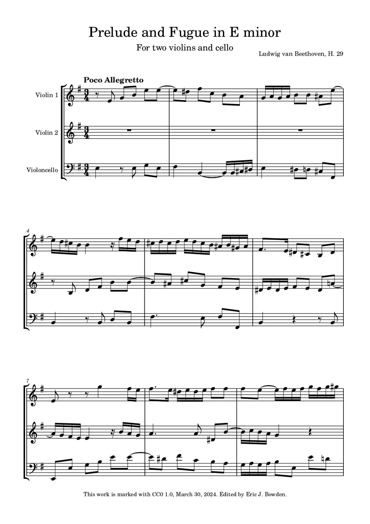 String Trio in E minor - Page 1