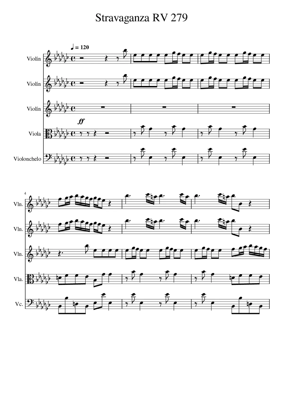 La stravaganza Op.4 - Page 1