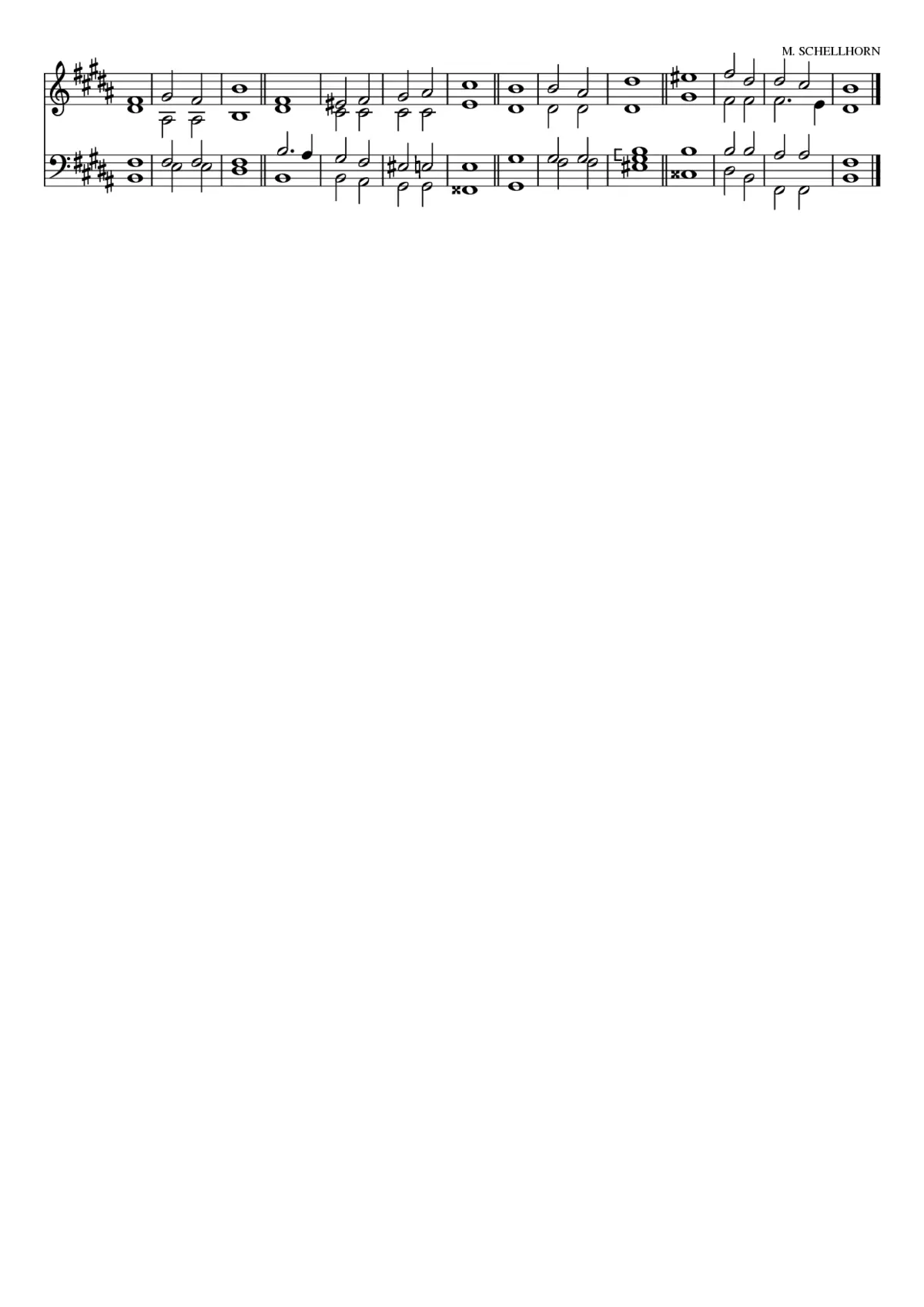Double chant in B major - Page 1