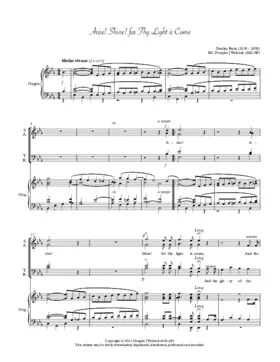 Arise, shine, for thy light is come