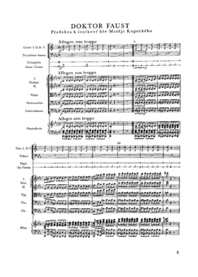 Doktor Faust, Předehra k loutkové hře Matěje Kopeckého