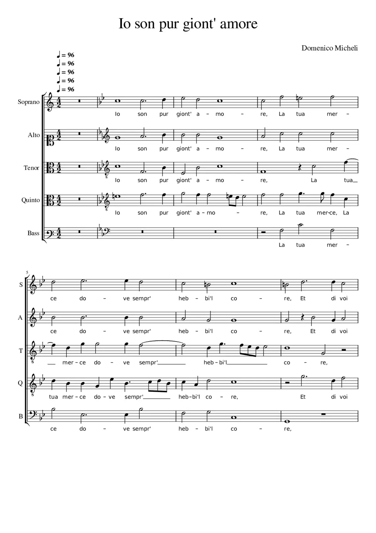 Io son pur giont' amore - Page 1