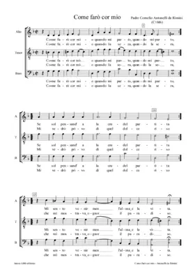 Come farò cor mio