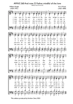 And now, dear Father, mindful of the love