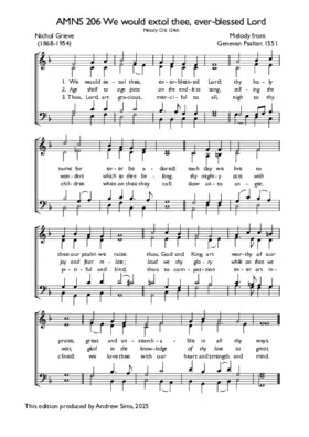 We would extol thee, ever-blessed Lord