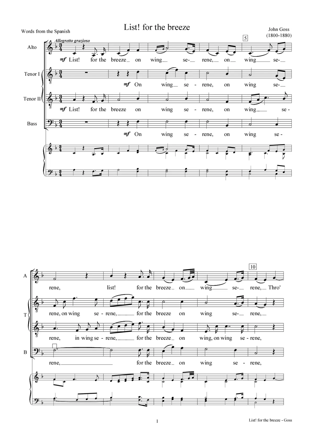 List for the breeze - Page 1