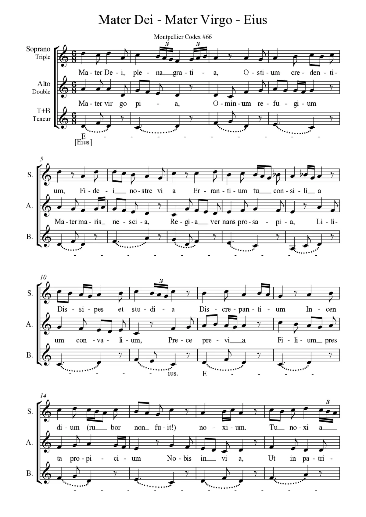 Mater Dei - Mater virgo - Eius - Page 1