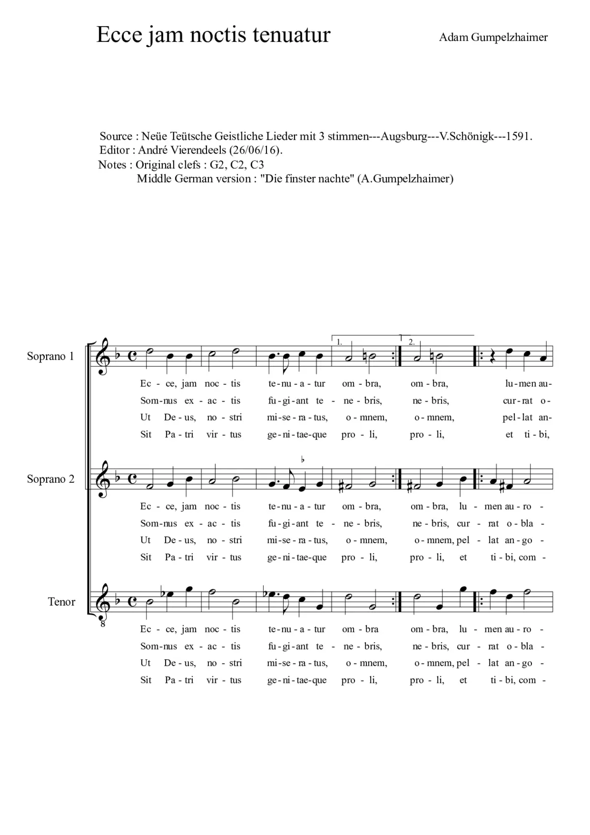 Ecce jam noctis - Page 1