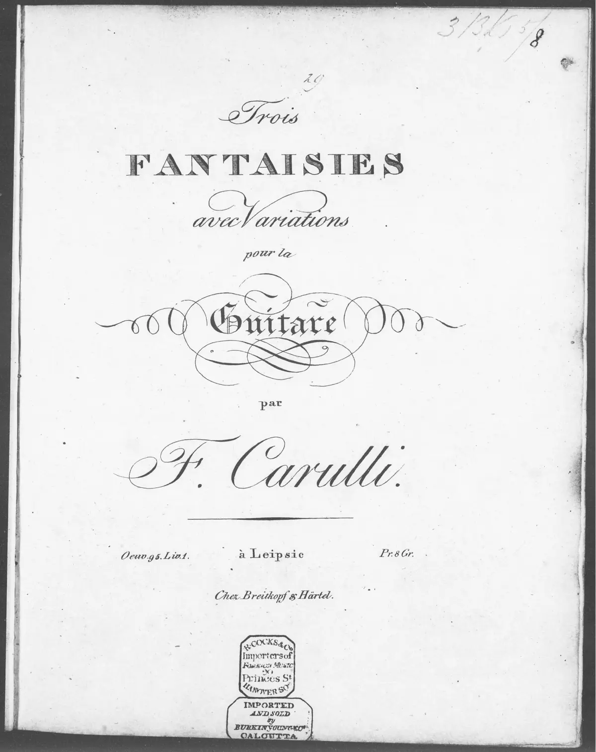 3 Fantasies avec Variations pour la Guitare - Page 1