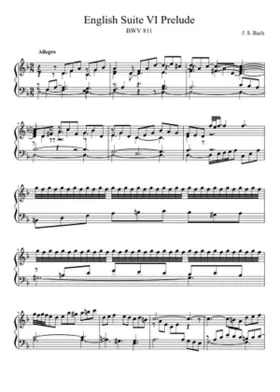 English Suite No.6 in D minor BWV 811
