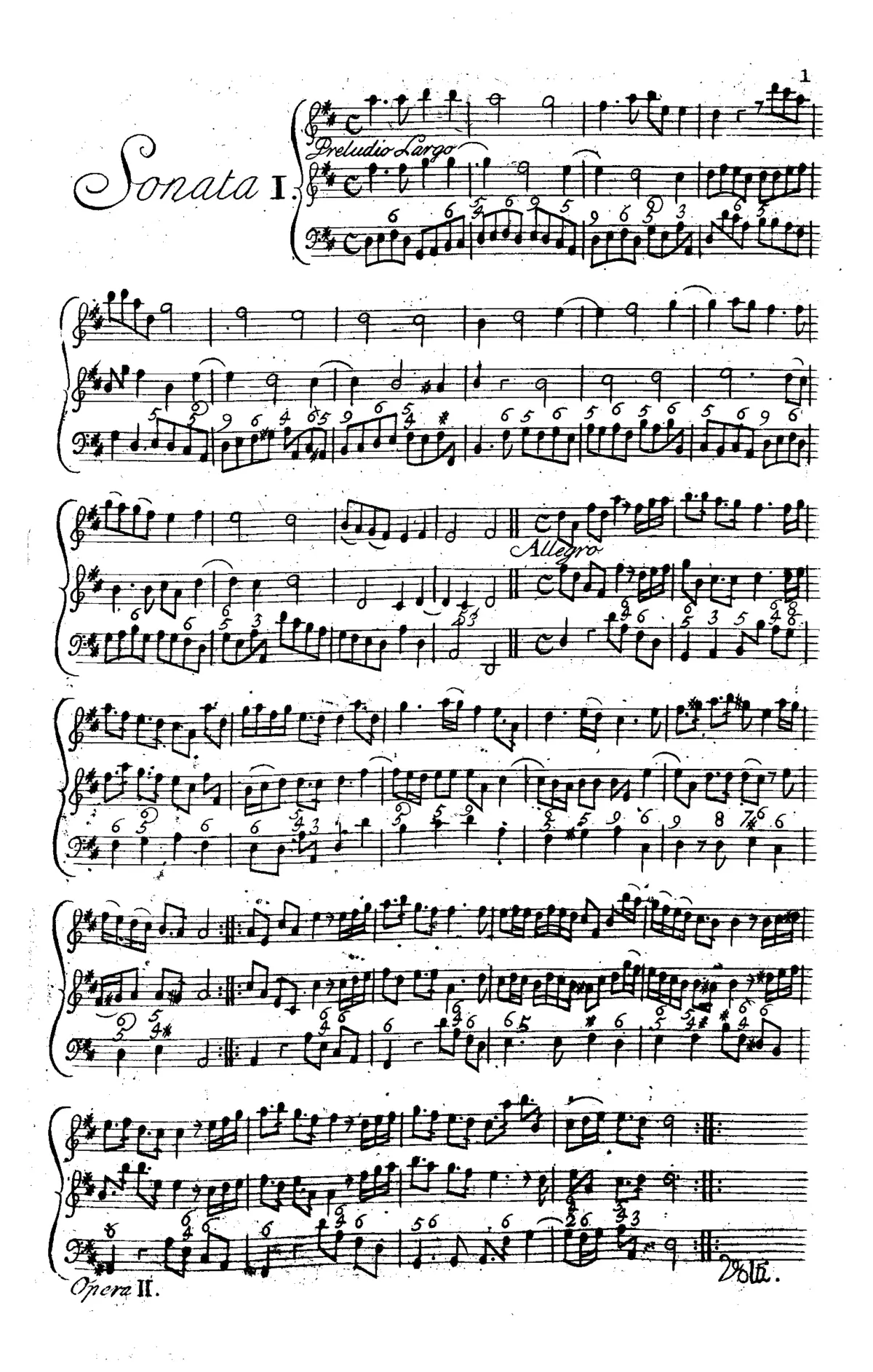Trio Sonata in D major - Page 1