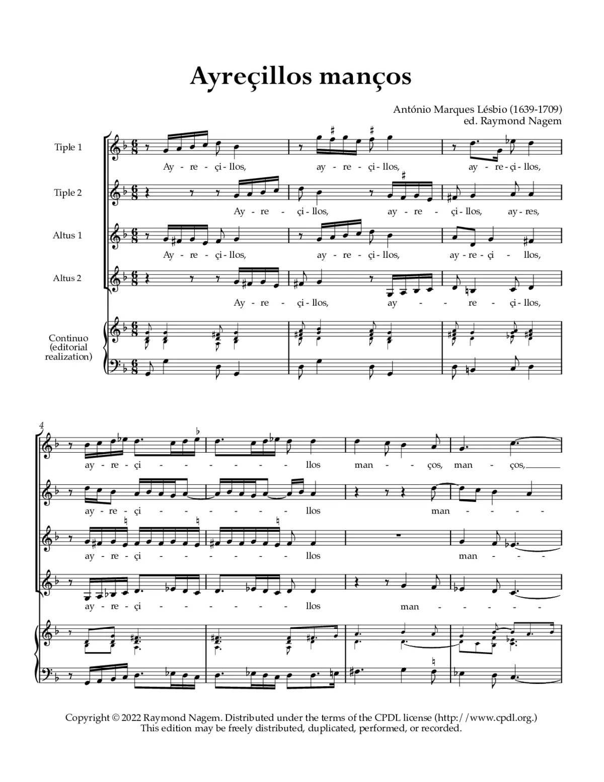 Ayreçillos manços - Page 1