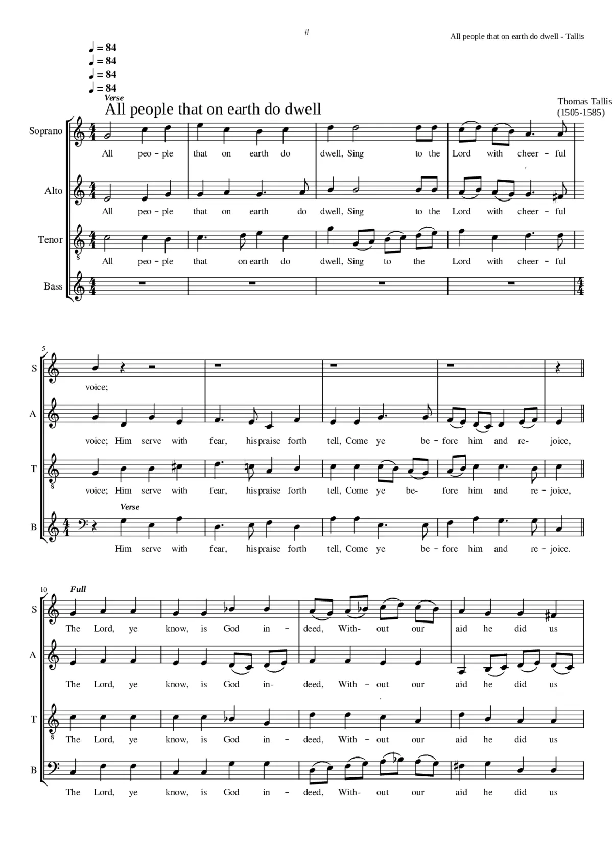 All people that on earth do dwell - Page 1