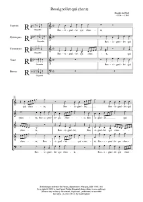 Rossignolet qui chante