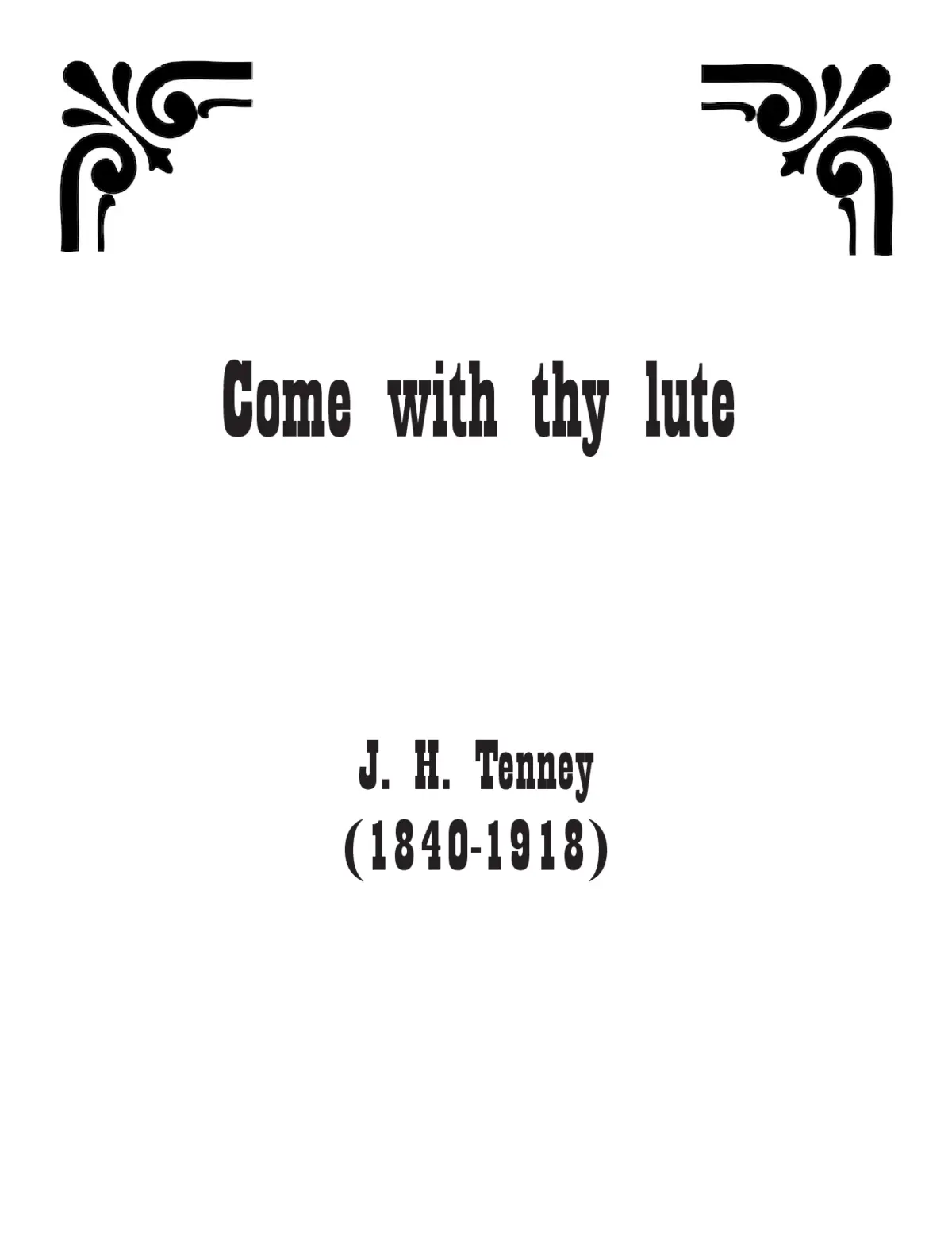 Come with thy lute - Page 1