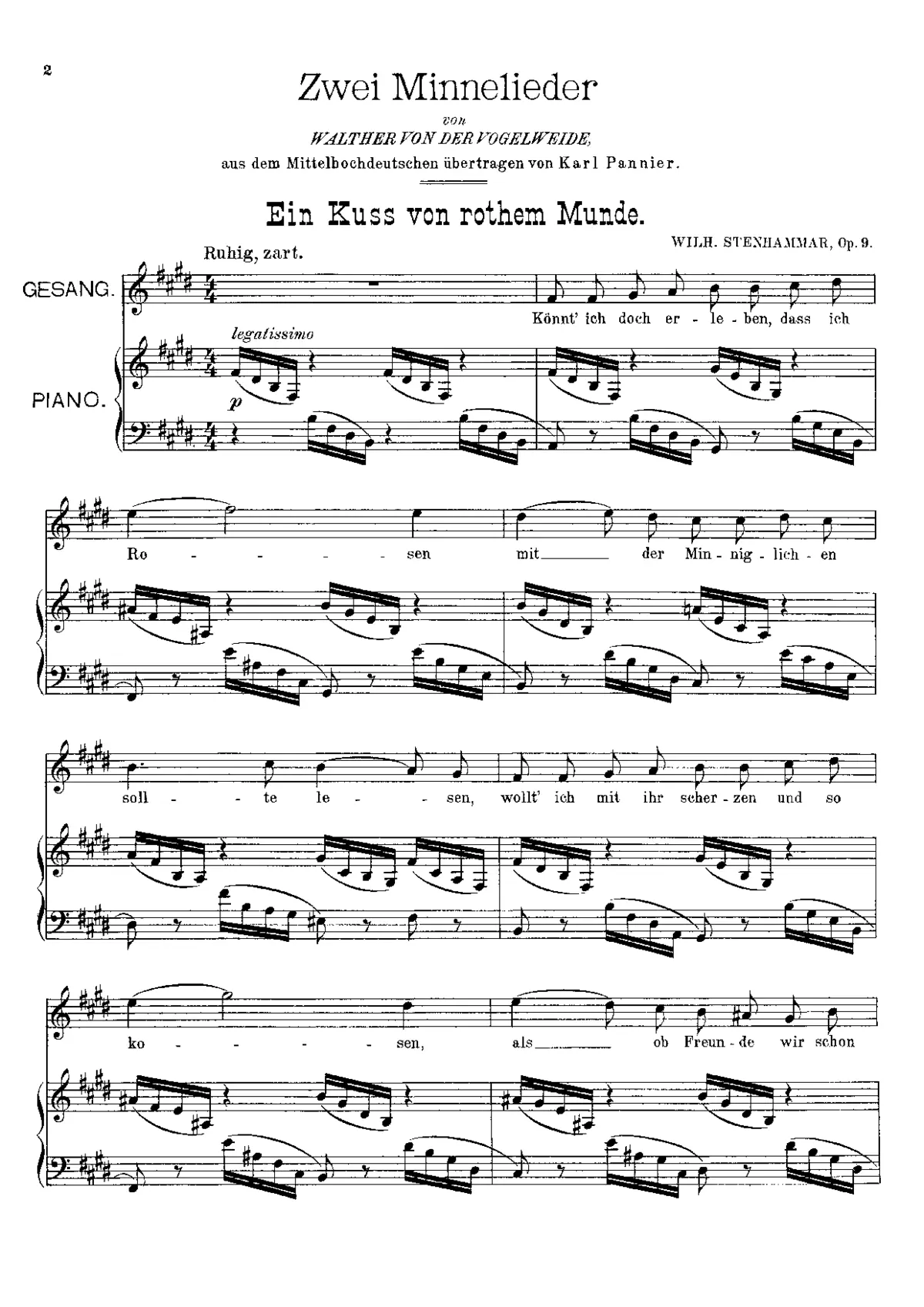 2 Minnelieder - Page 1