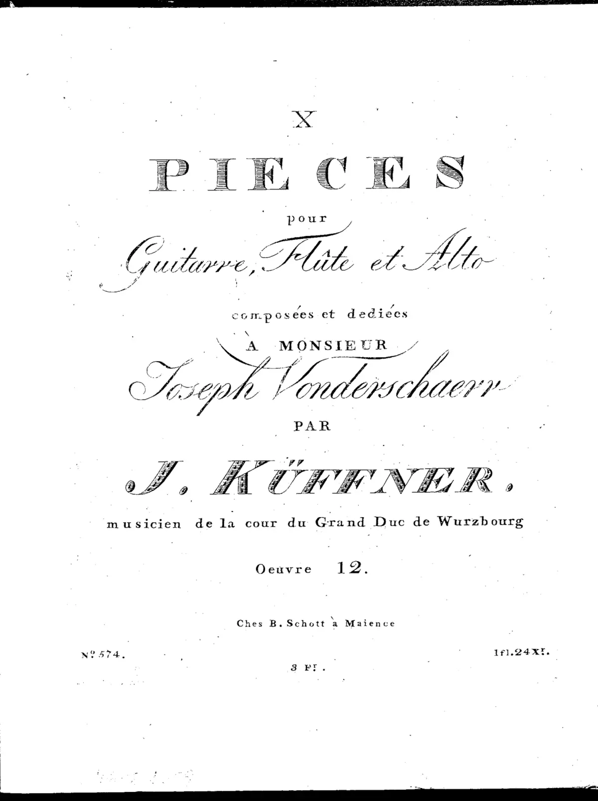 10 Pieces for Guitar, Flute and Viola, Op.12 - Page 1