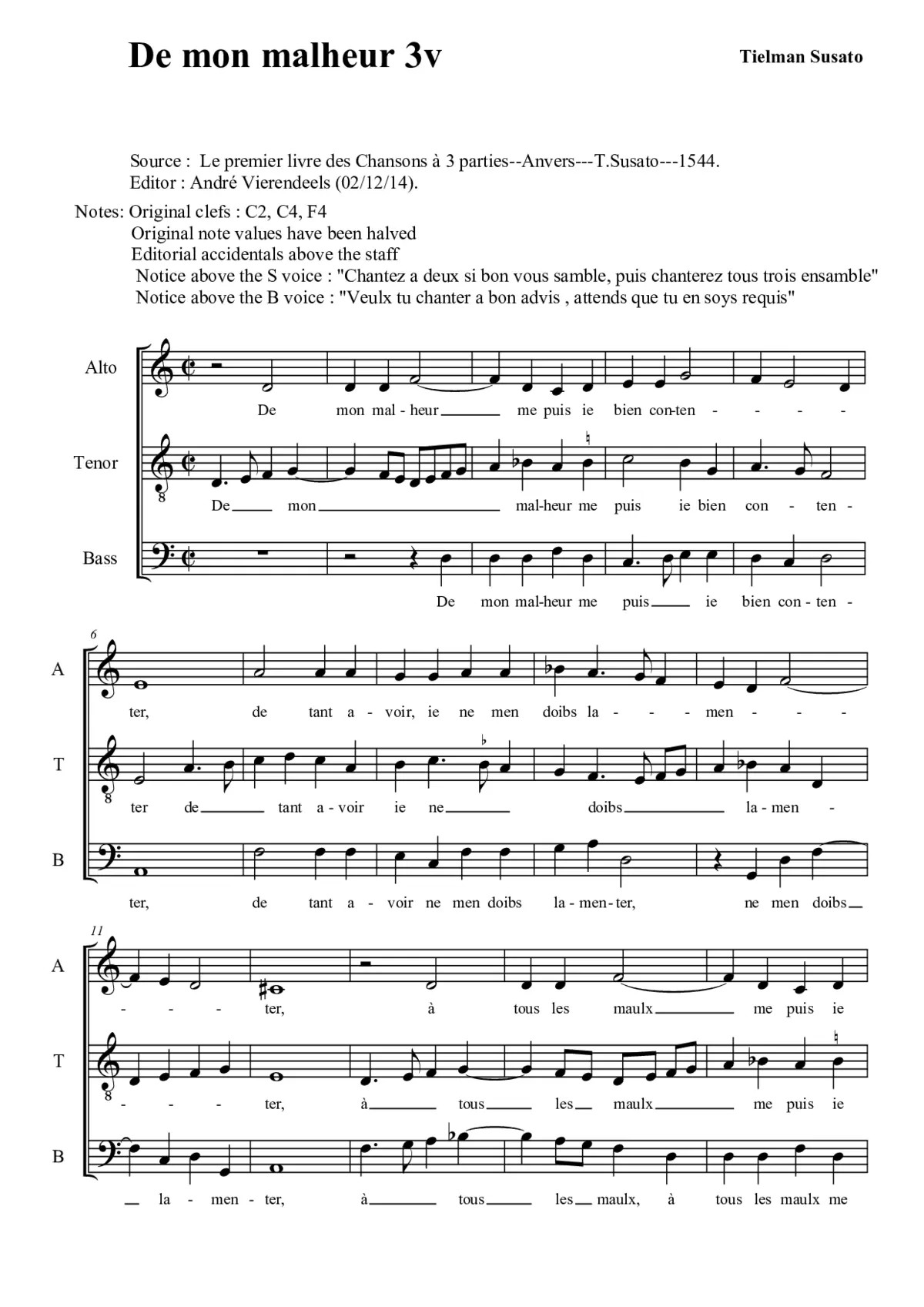 De mon malheur a 3 - Page 1
