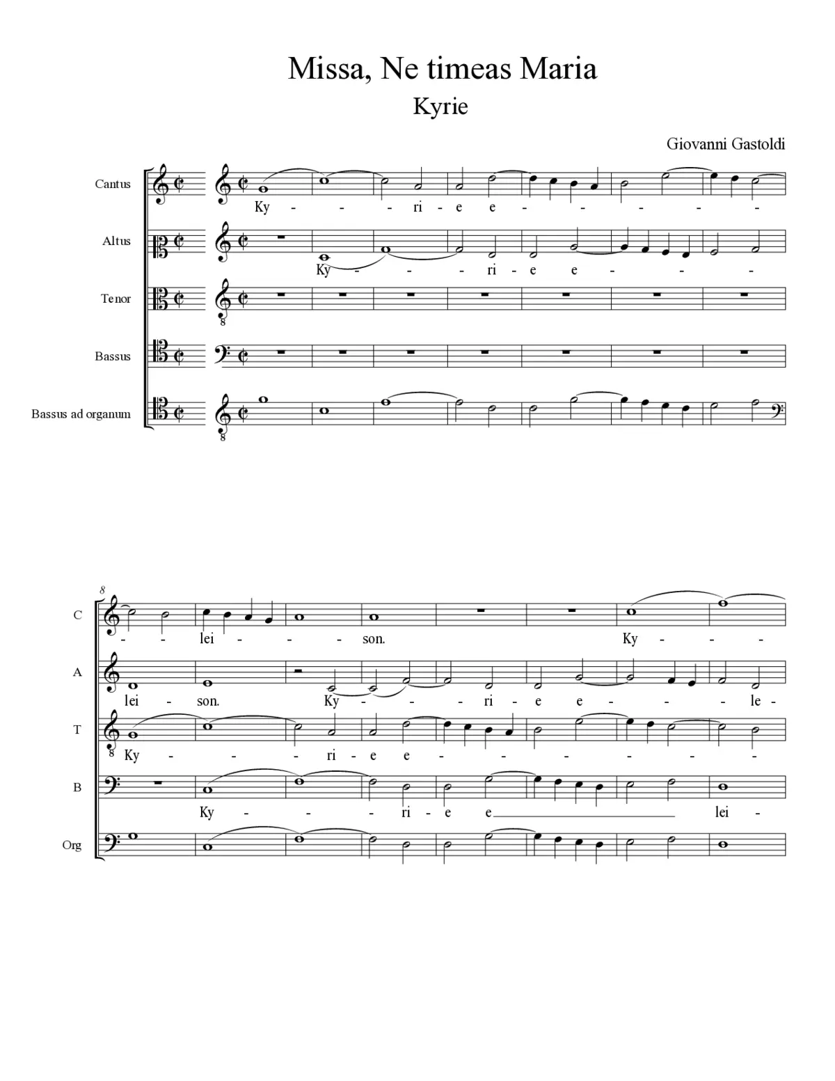 Missa Ne timeas Maria - Page 1