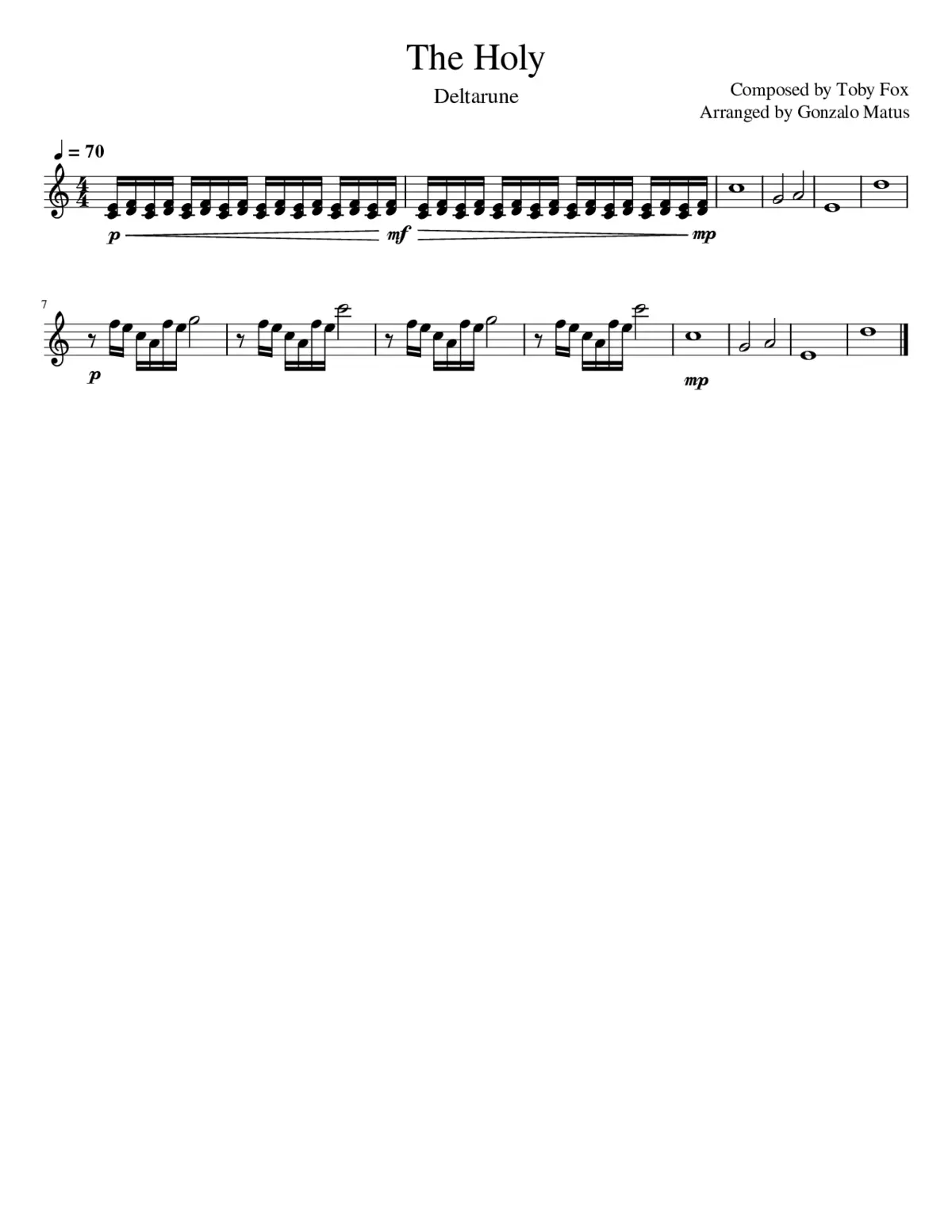 The Holy - Violin Solo - Page 1