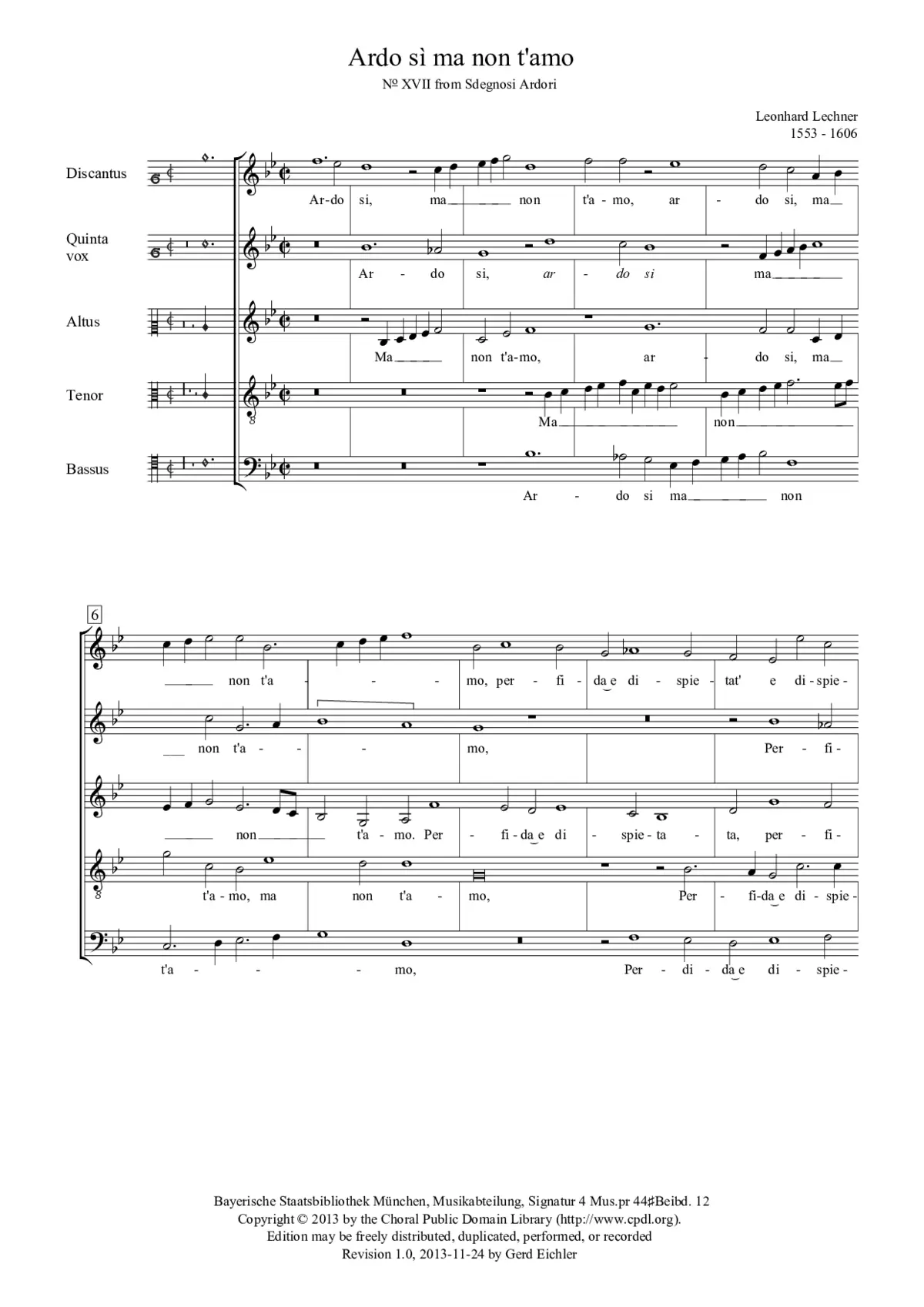 Ardo, sì, ma non t'amo - Page 1