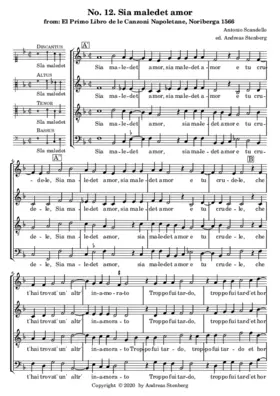 Sia maledet amor e tu crudele