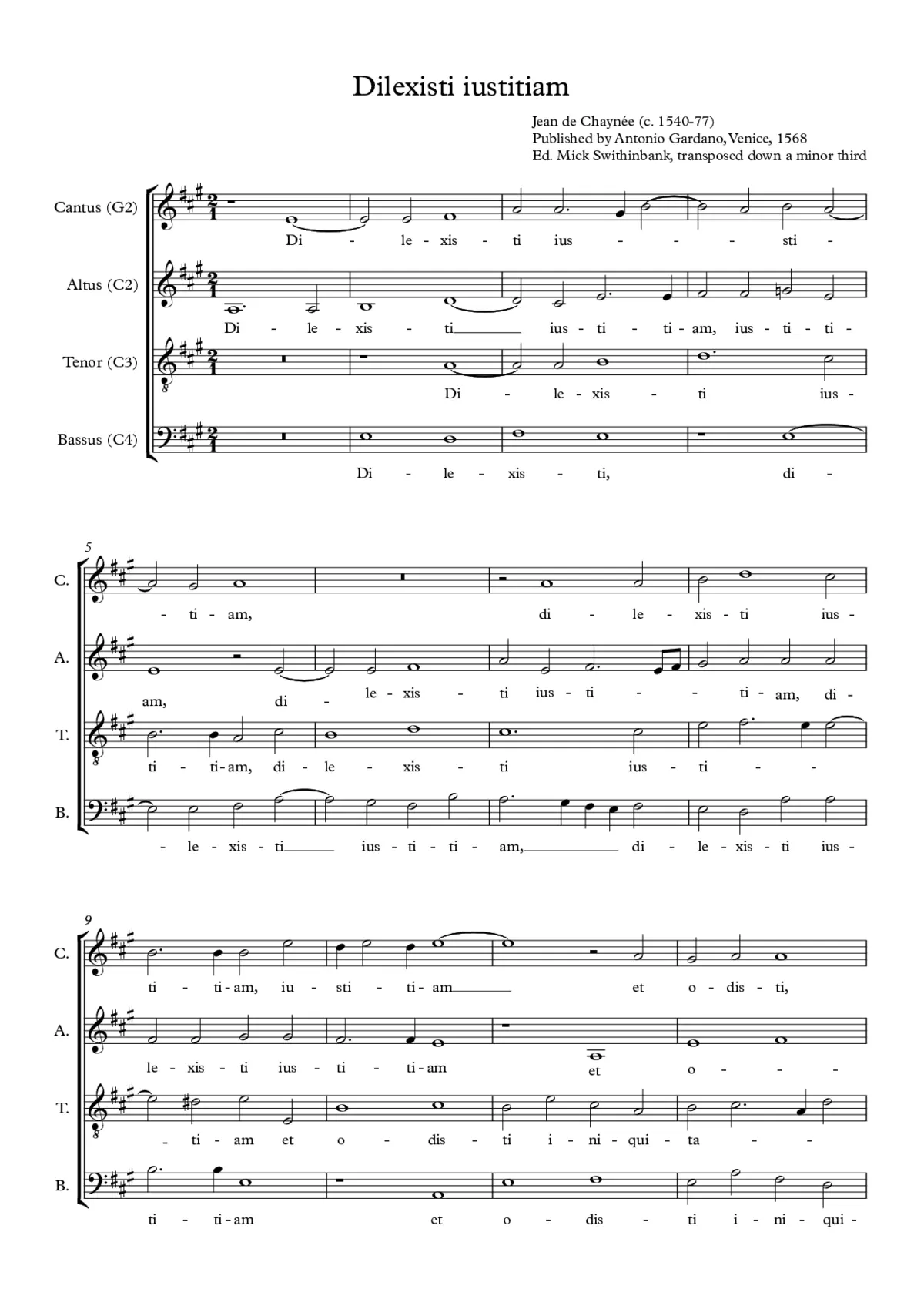 Dilexisti iustitiam - Page 1