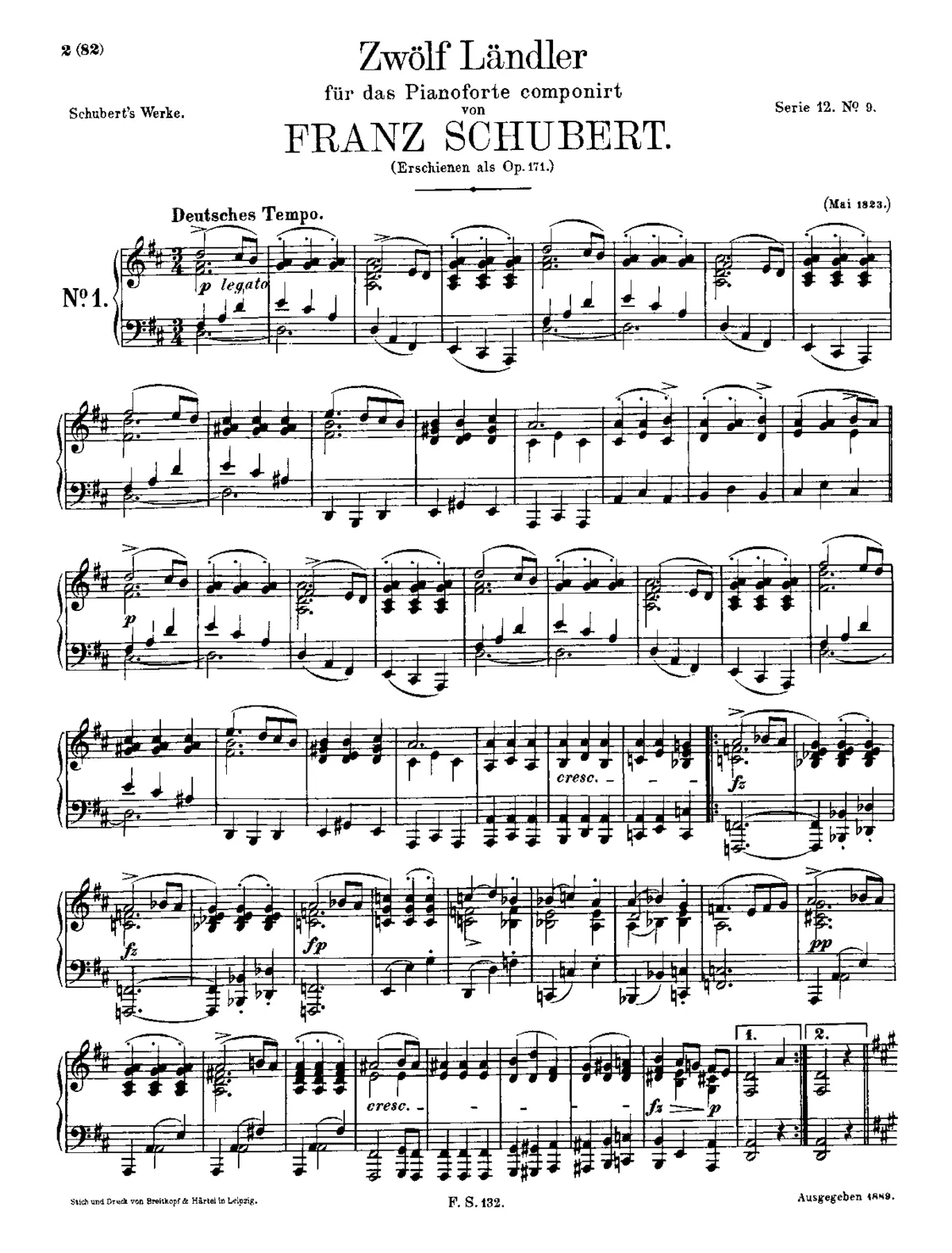 12 German Dances - Page 1