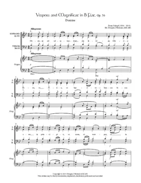 Vespers &amp; Magnificat in B Flat