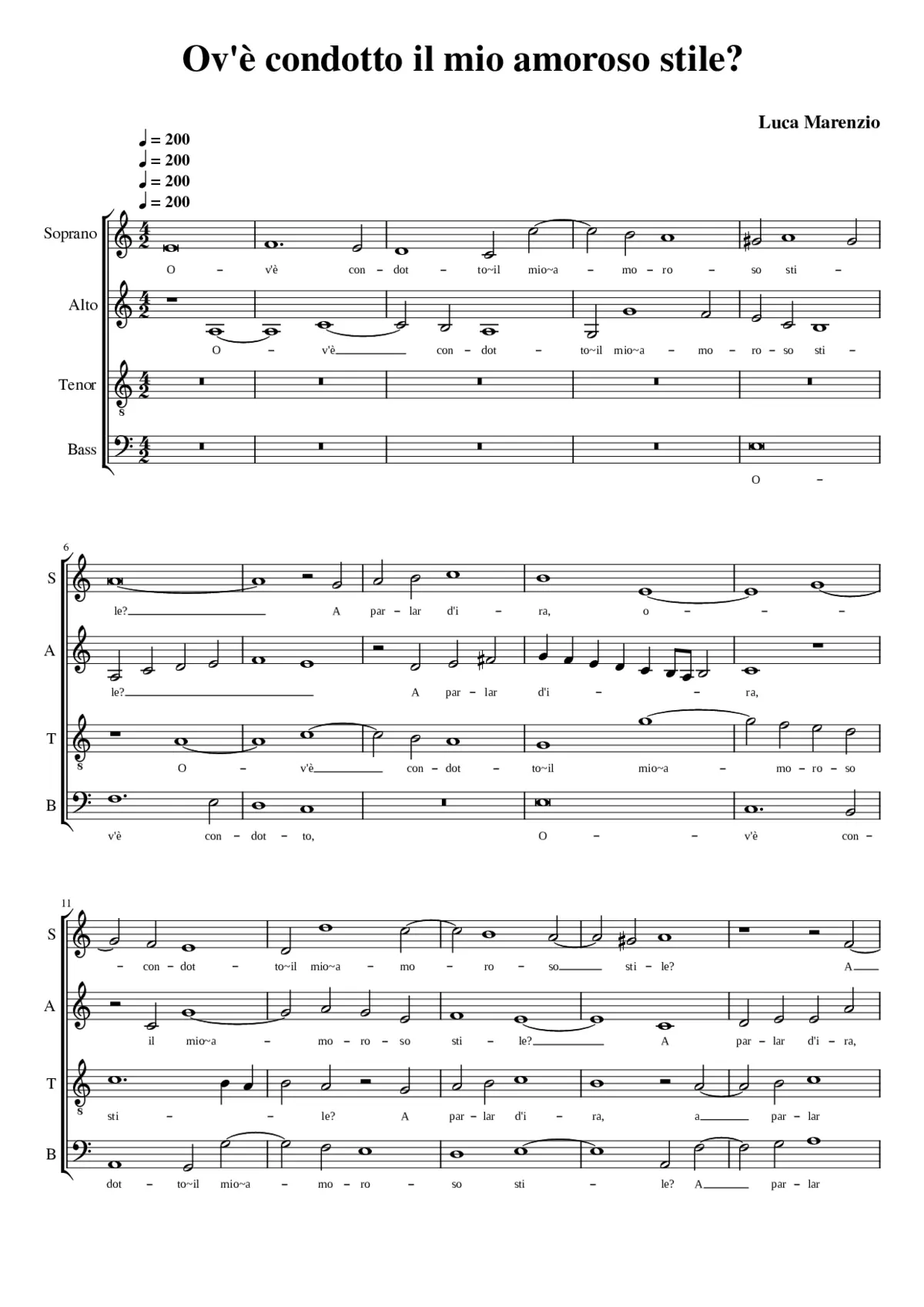 Ov'è condotto il mio amoroso stile? - Page 1