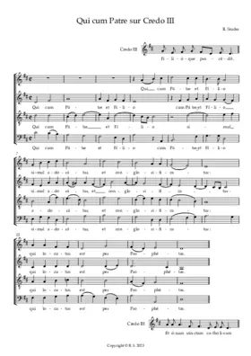Qui cum Patre sur Credo III