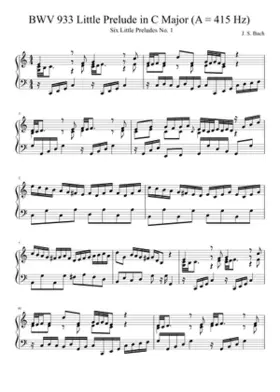 6 Kleine Präludien BWV 933-938