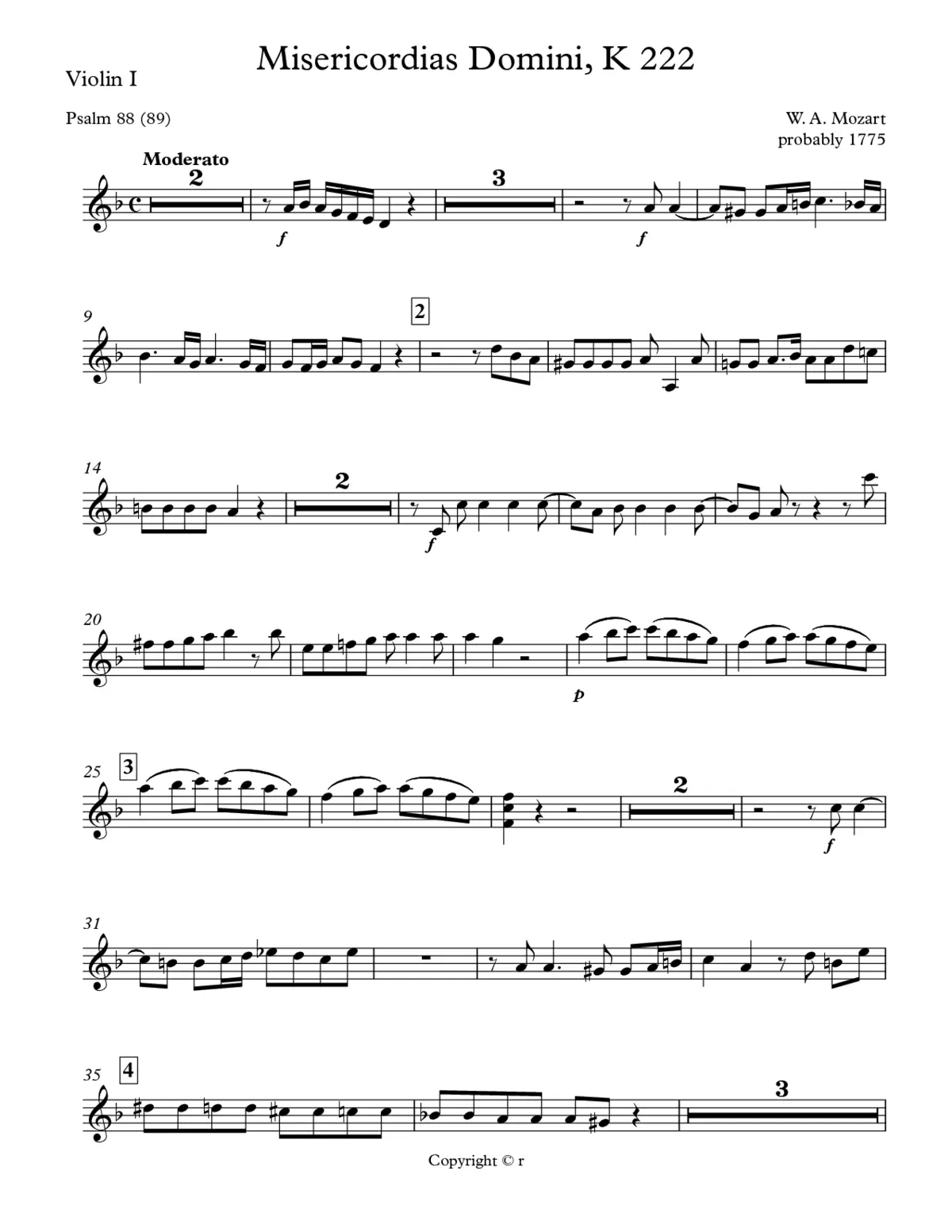 Misericordias Domini, KV 222 - Page 1
