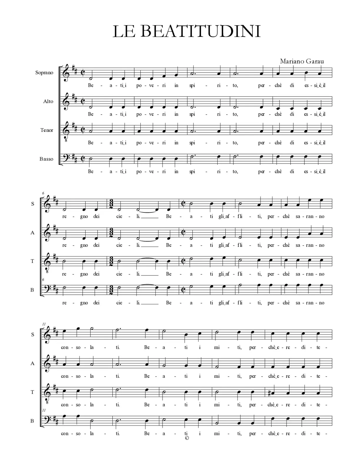 Le Beatitudini - Page 1