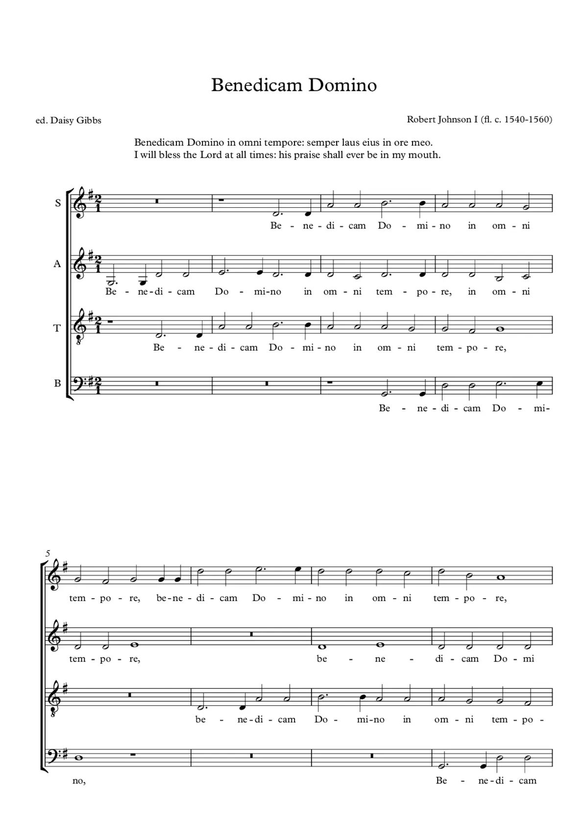Benedicam Domino - Page 1