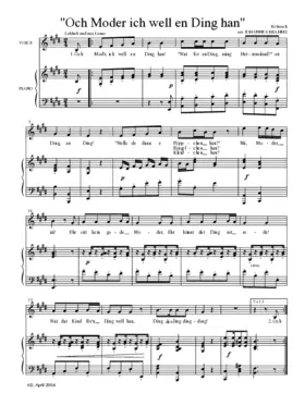 Och Moder ich well en Ding han, WoO 33, No. 33