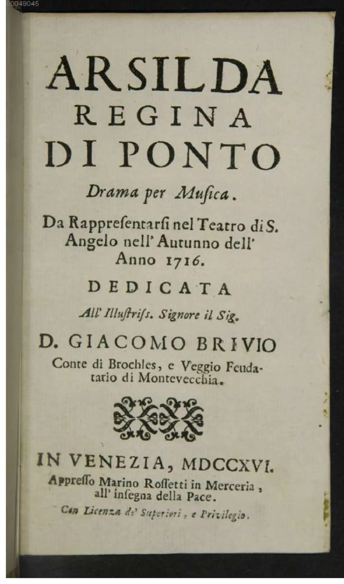 Arsilda, regina di Ponto - Page 1