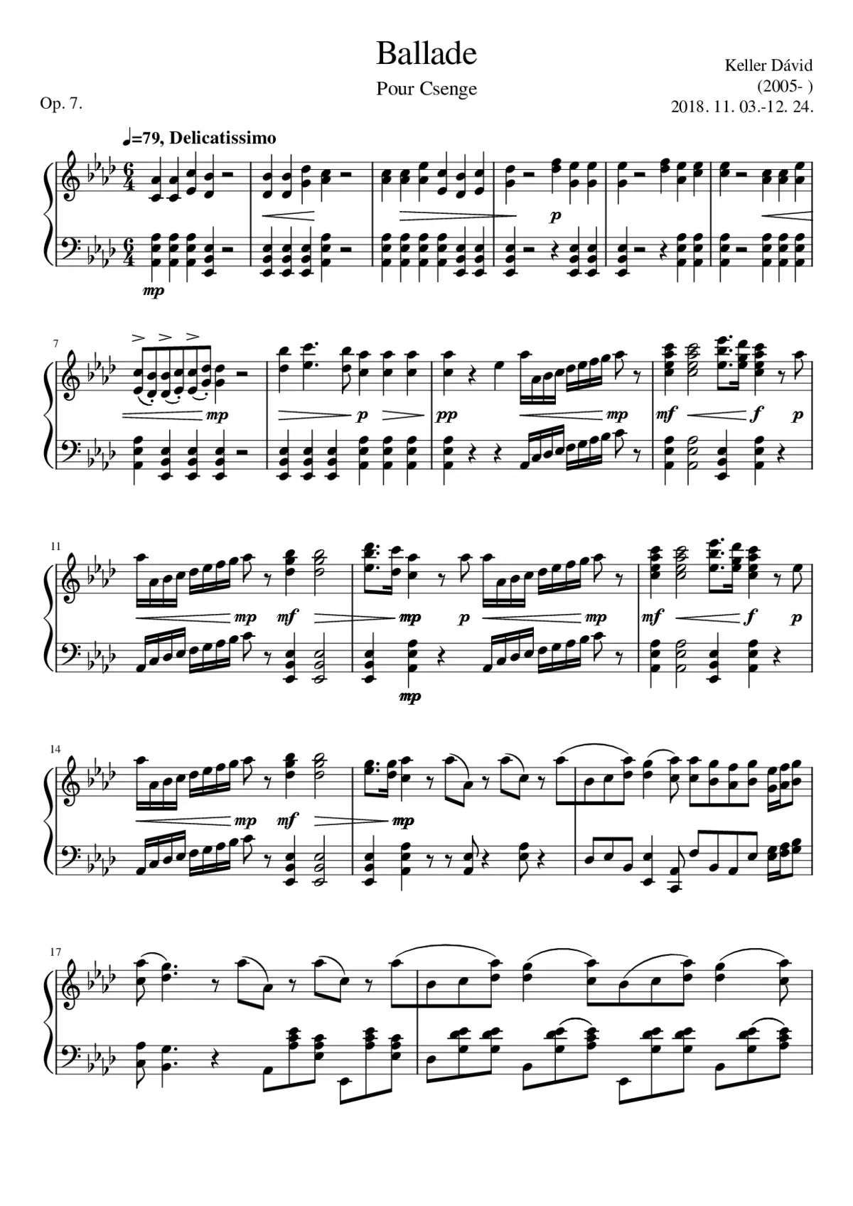 Ballade in A flat major - Page 1