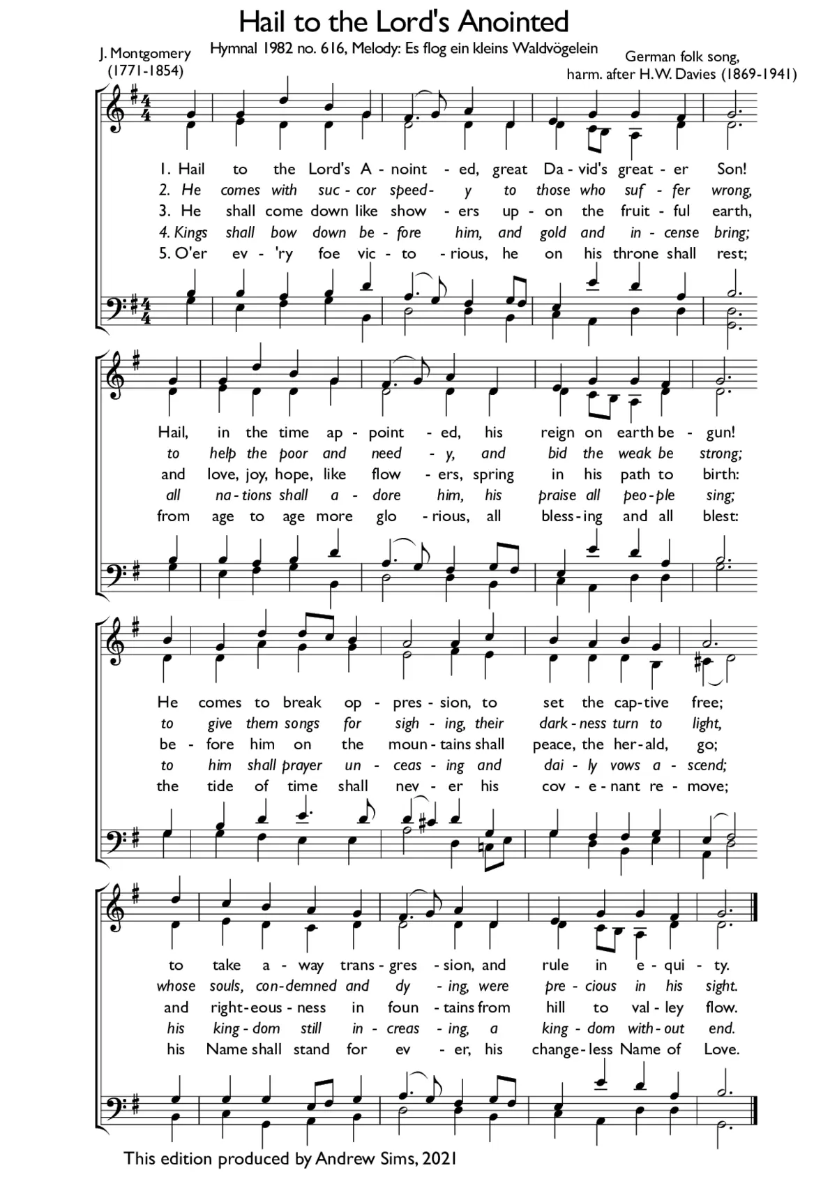 Hail to the Lord's Anointed - Page 1