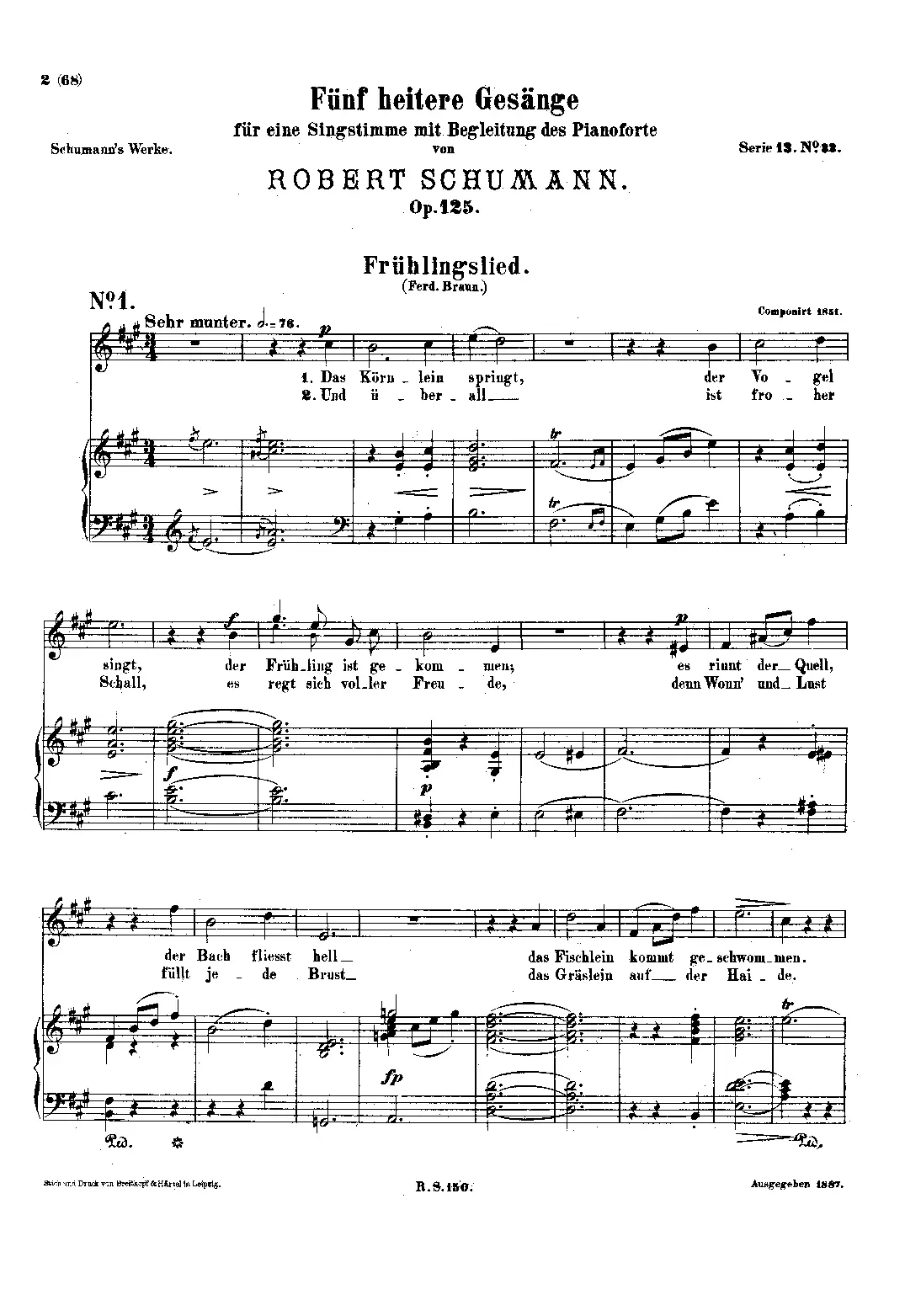 5 heitere Gesänge - Page 1