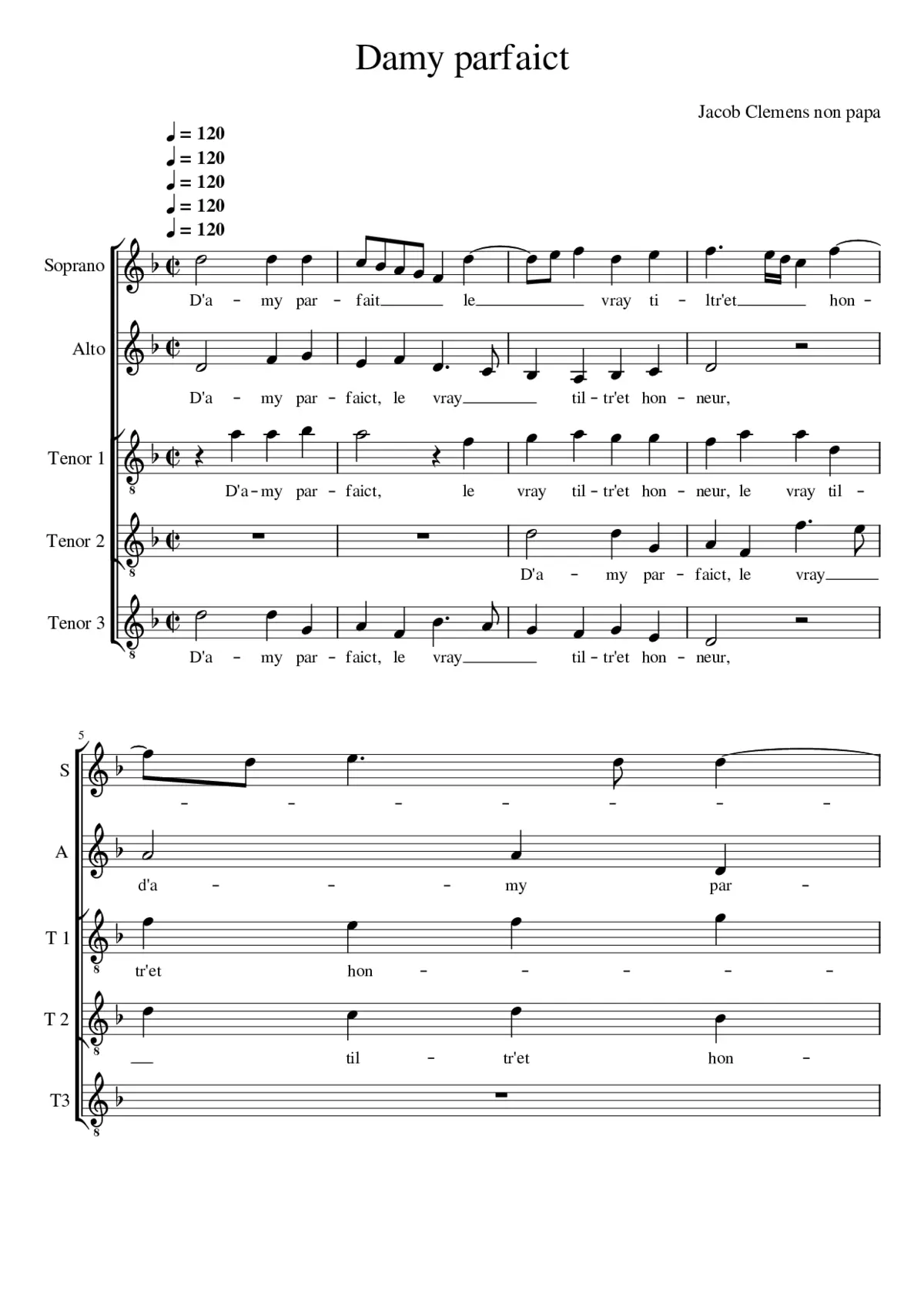 Damy parfaict [see note following text] - Page 1