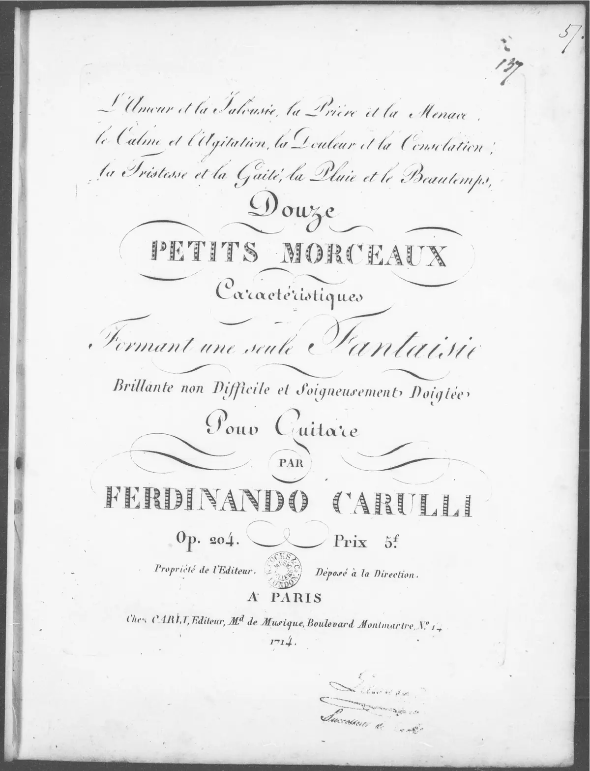 12 Petits Morceaux Caractéristiques - Page 1