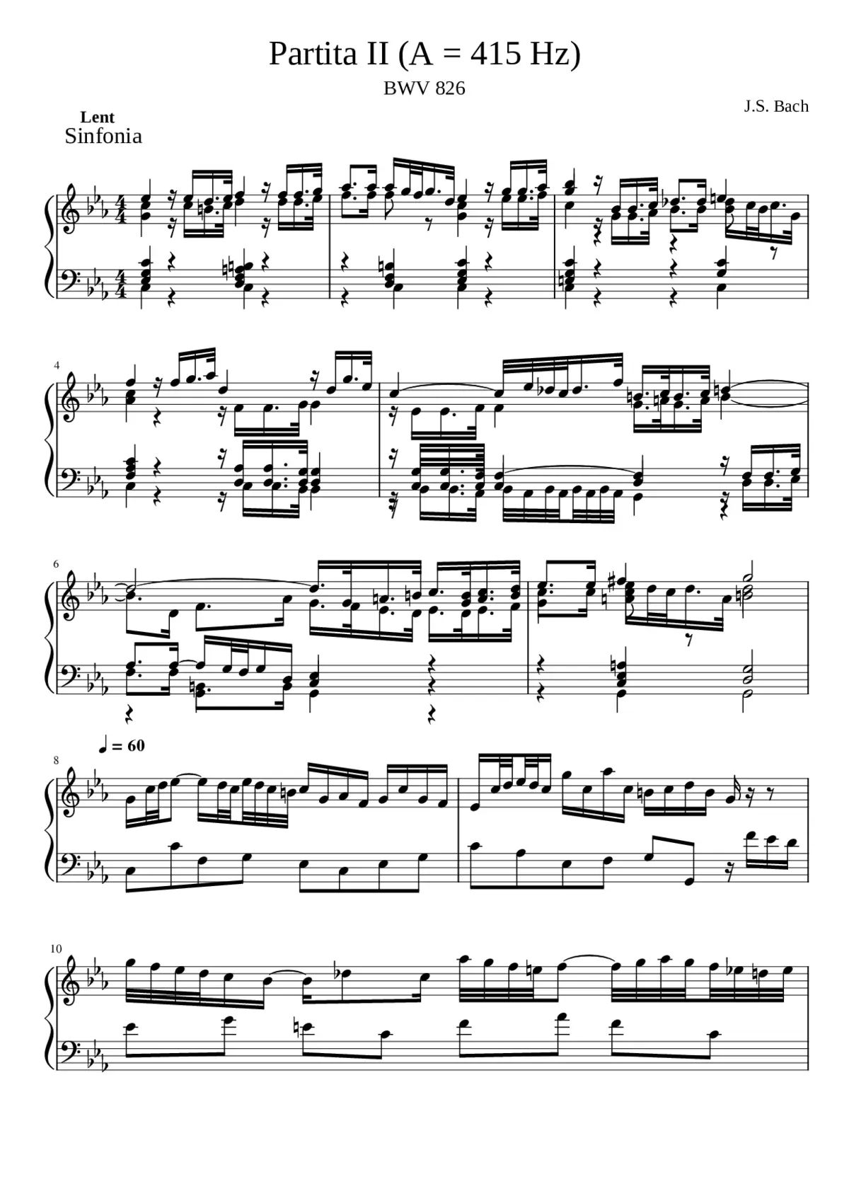 Partita in C minor BWV 826 - Page 1