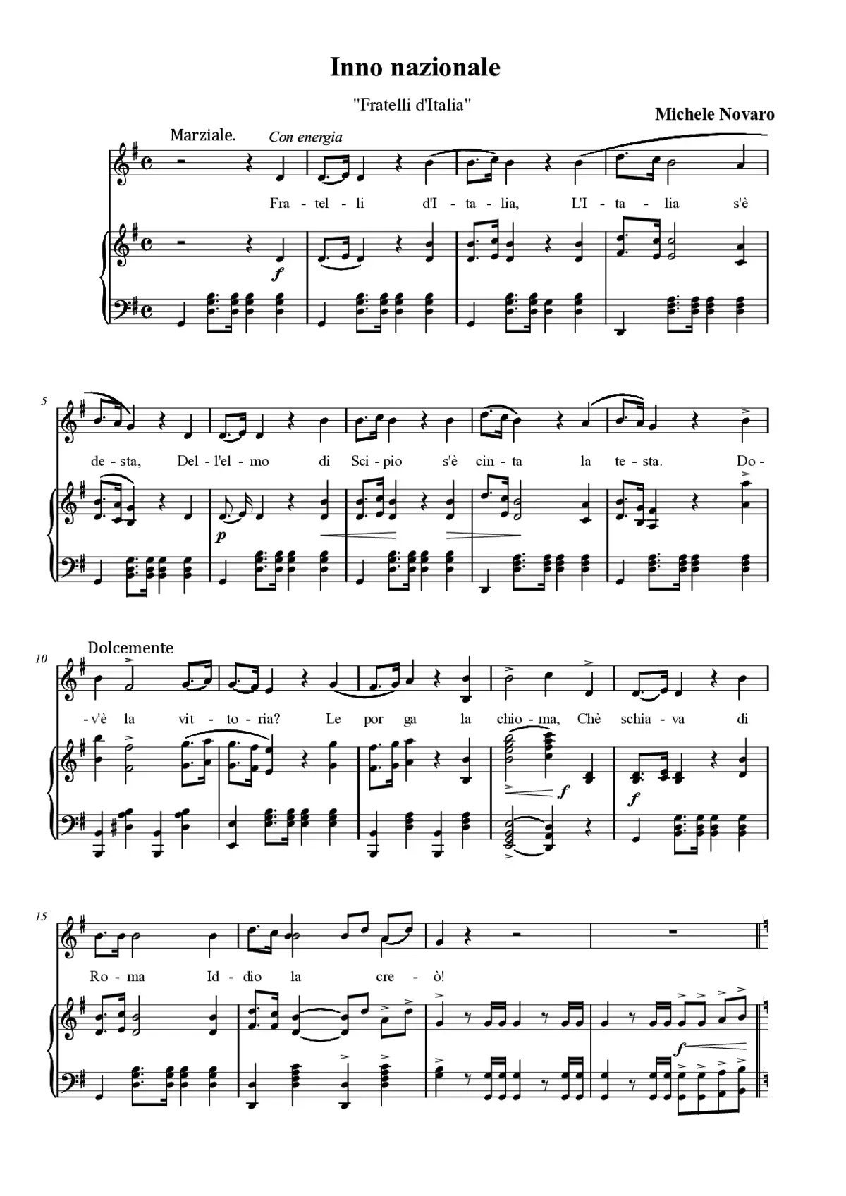 Italian National Anthem - Page 1