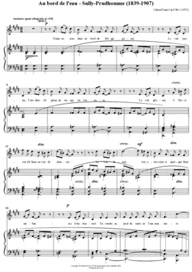 Au bord de l'eau, Op 8 No. 1