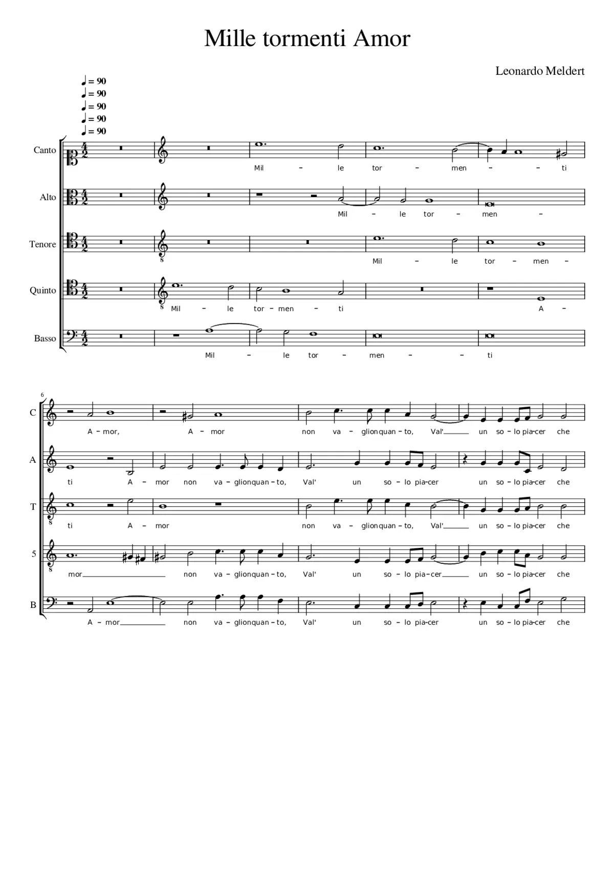 Mille tormenti Amor - Page 1