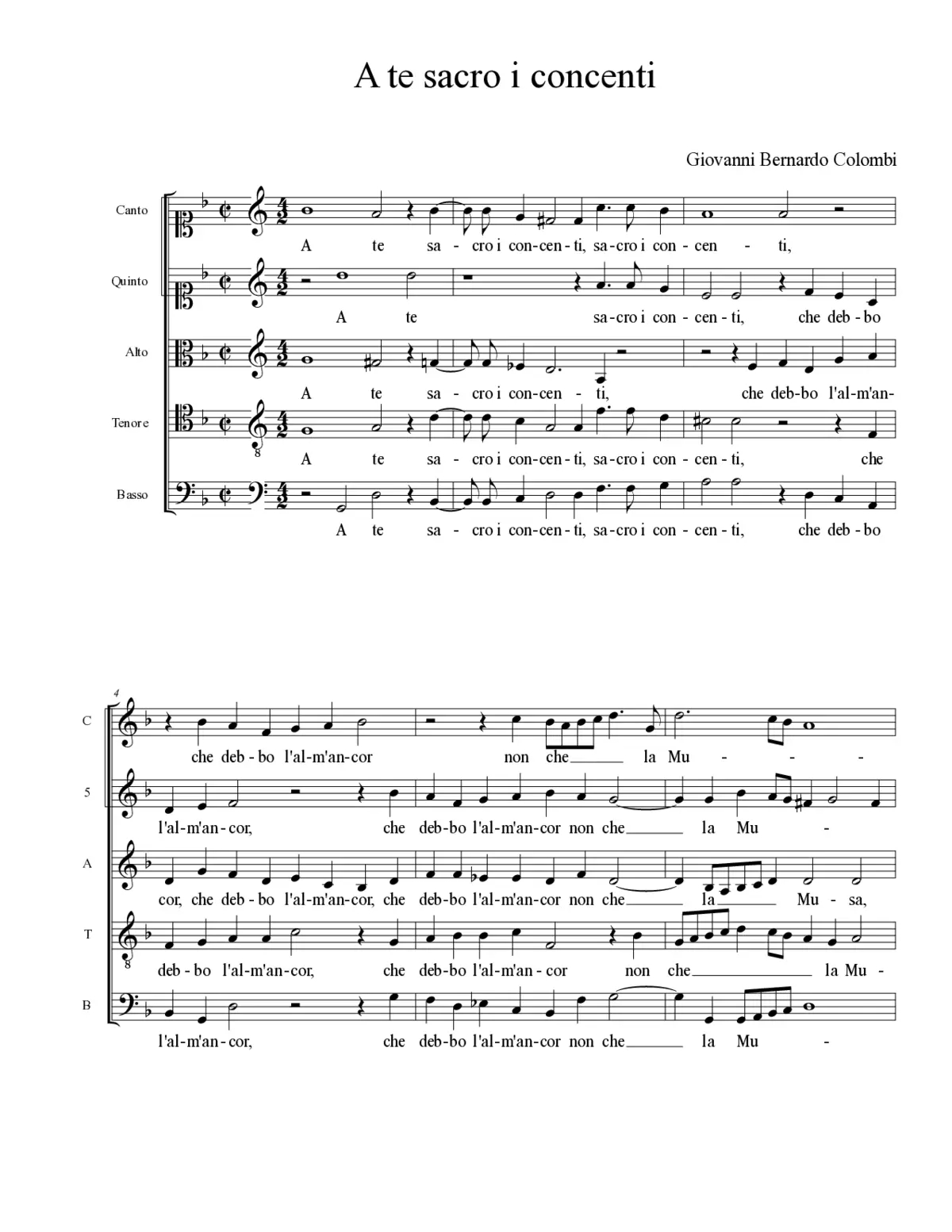 A te sacro i concenti - Page 1