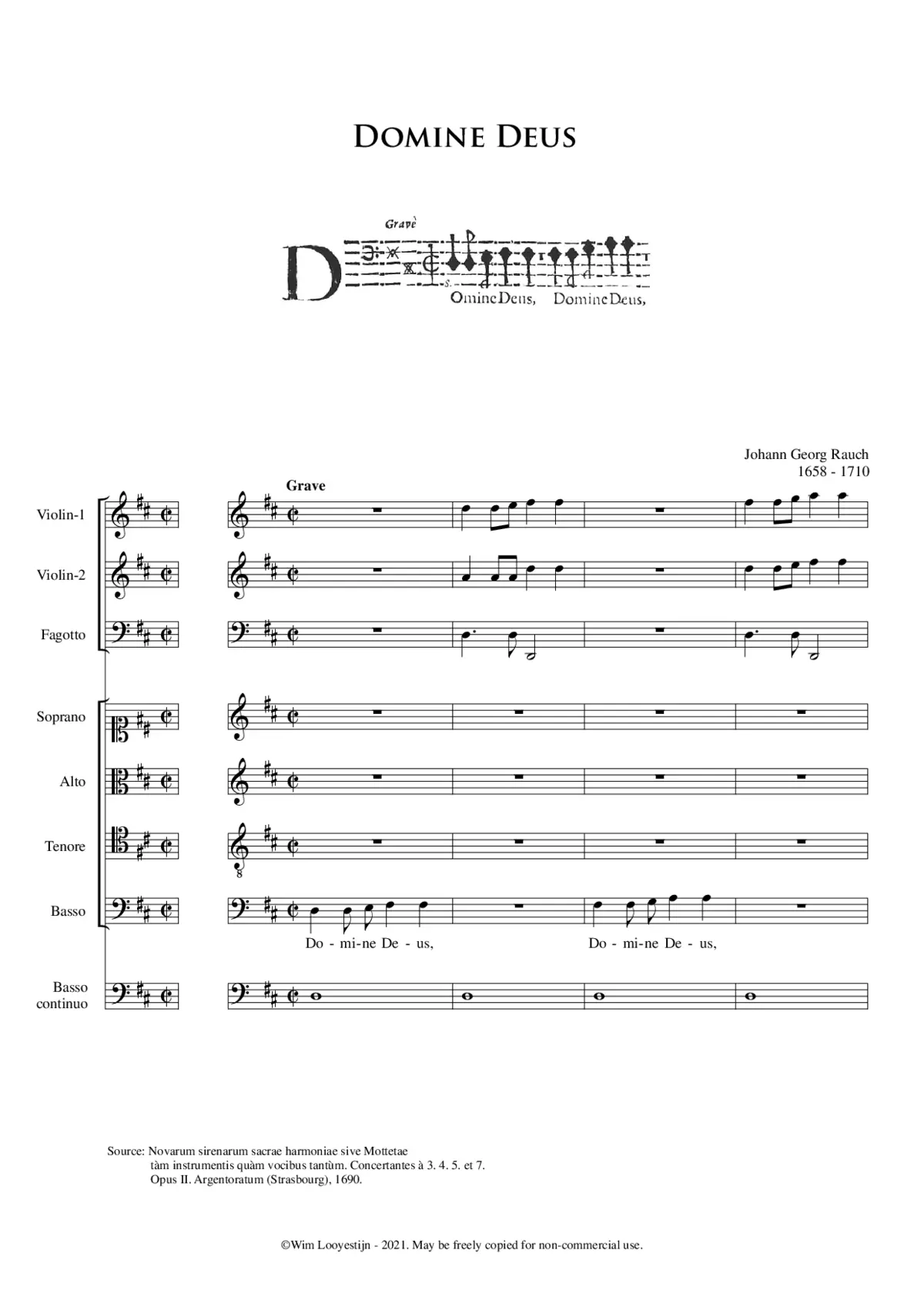 Domine Deus in simplicitate - Page 1