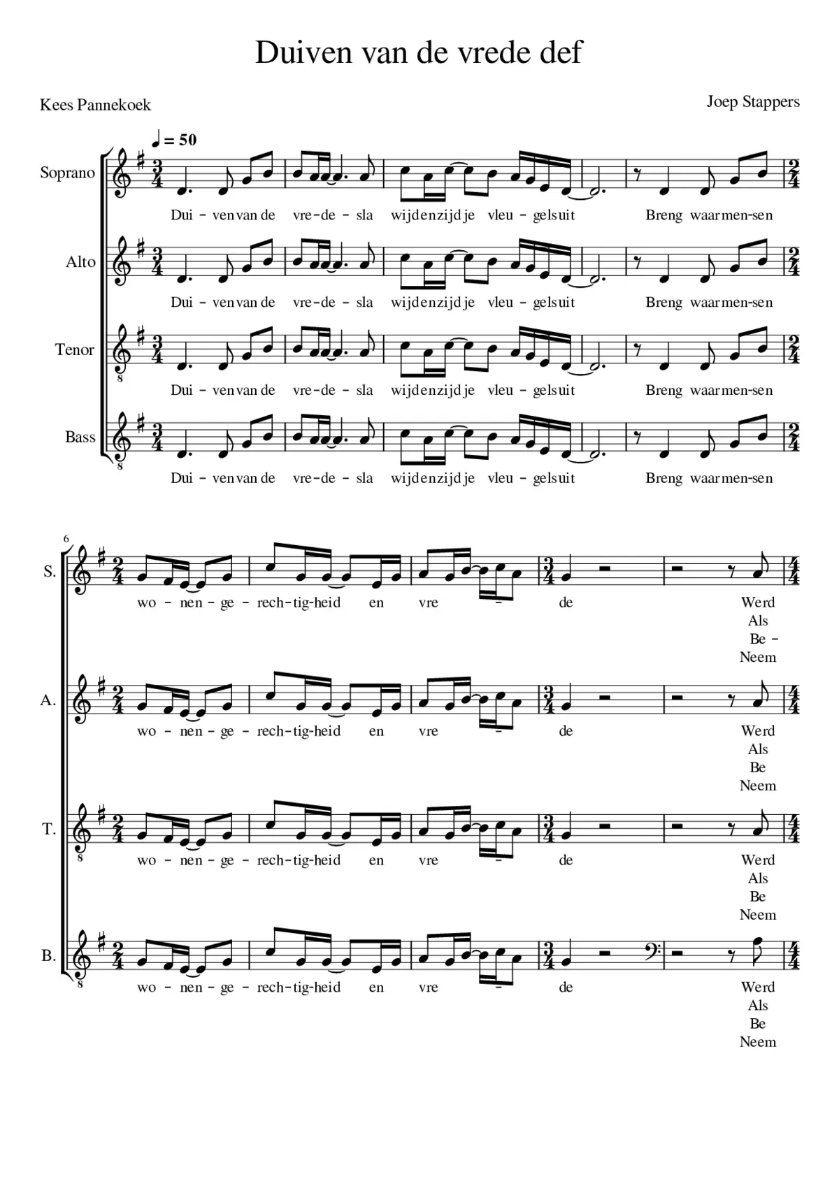 Lied 13 Duiven van de vrede - Page 1